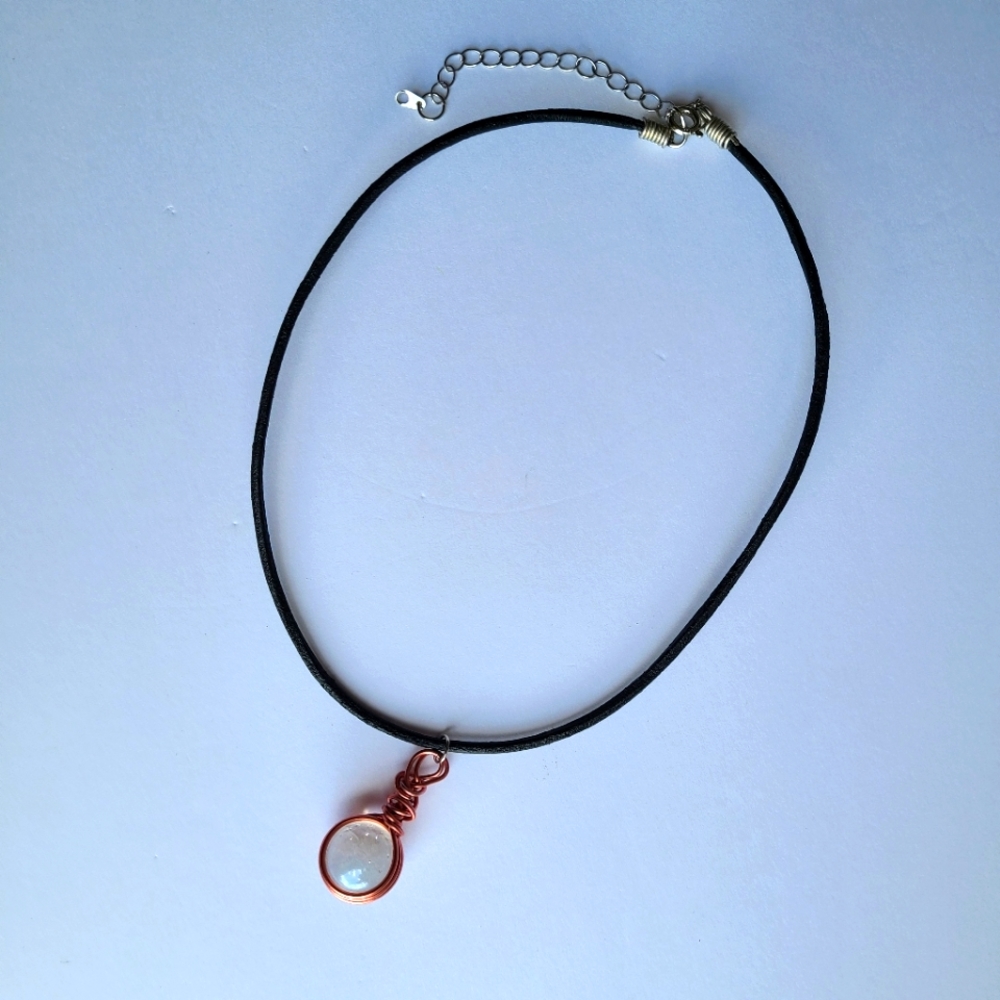 Handmade Wire Wrapped Necklace Boho Hippie Style